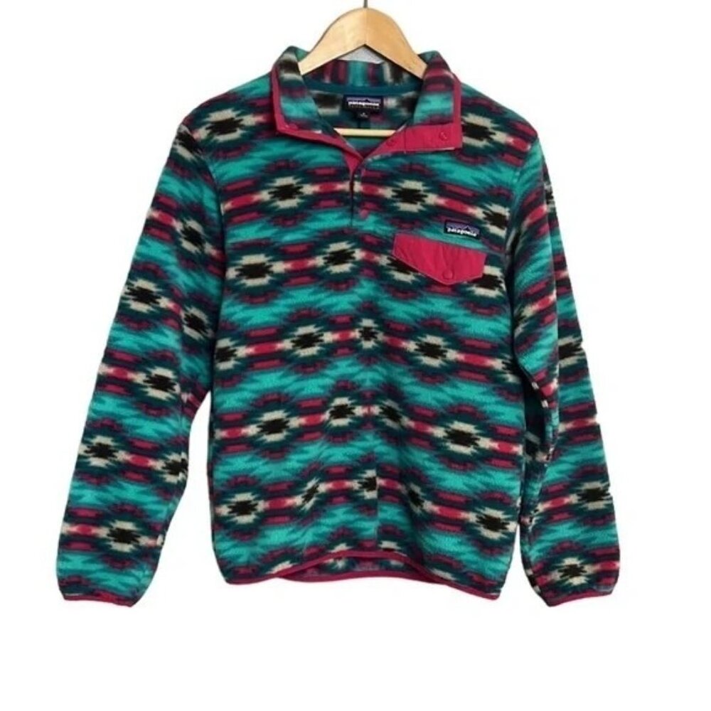 Patagonia Synchilla Snap-T Fleece Pullover Wild Desert Beryl Green - Picture 4 of 12
